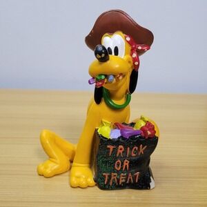 Vintage Rare Disney Halloween Pluto Figure Trick or Treat